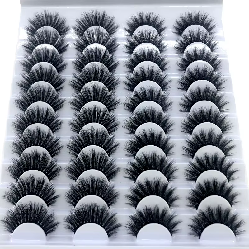 AMSDCN nouveaux 16/20 paires de cils 100% vison étendent naturellement et dramatiquement les faux ci
