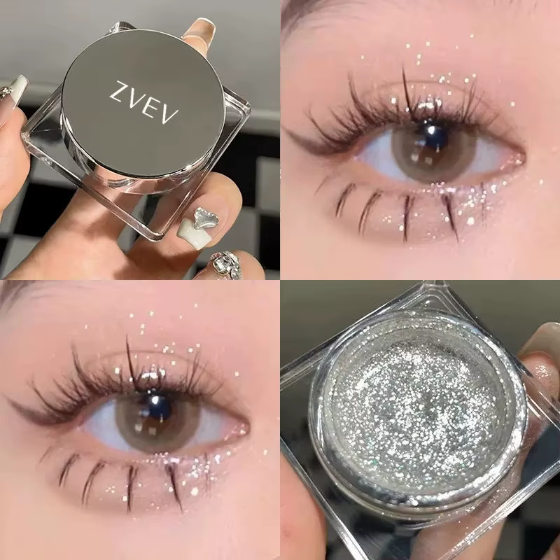 Fard à paupières à paillettes diamant, maquillage éclaircissant pour les yeux, Palette scintillante