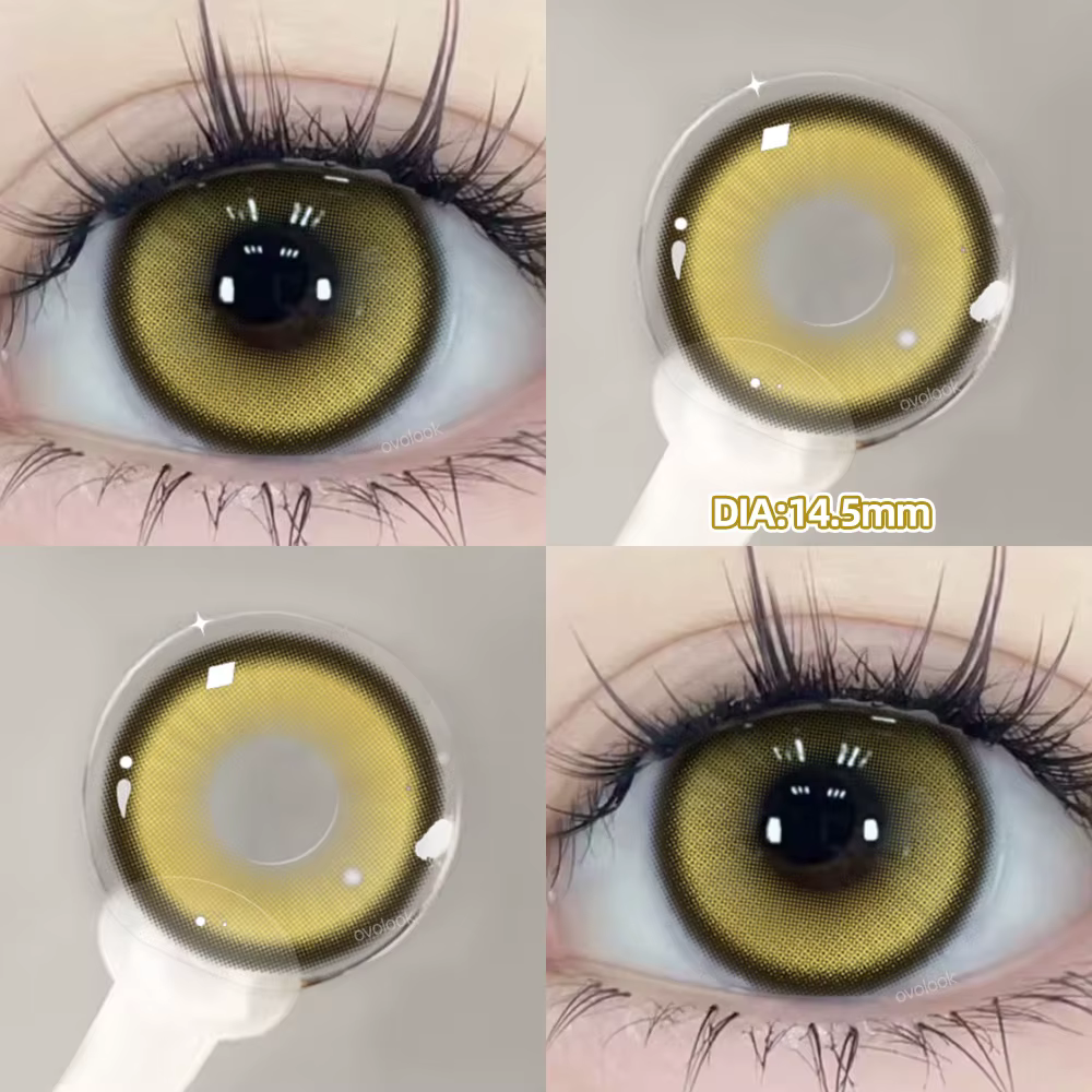 OVOLOOK-2pcs/paire Cyber Series Big Pupils Halloween Lentilles de Contact Colorées pour le Maquillag