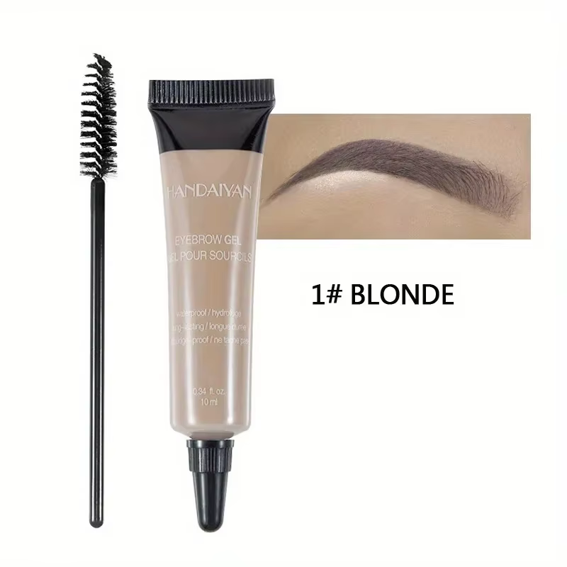 EyebloggDye-Ensemble de pinceaux de maquillage teintés imperméables, rehausseur marron, crème de emb