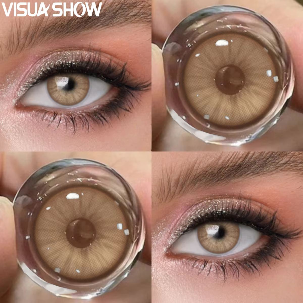 Visuashow 1 paire de lentilles de contact pour maquillage cosplay lentilles bleues yeux contacts ann