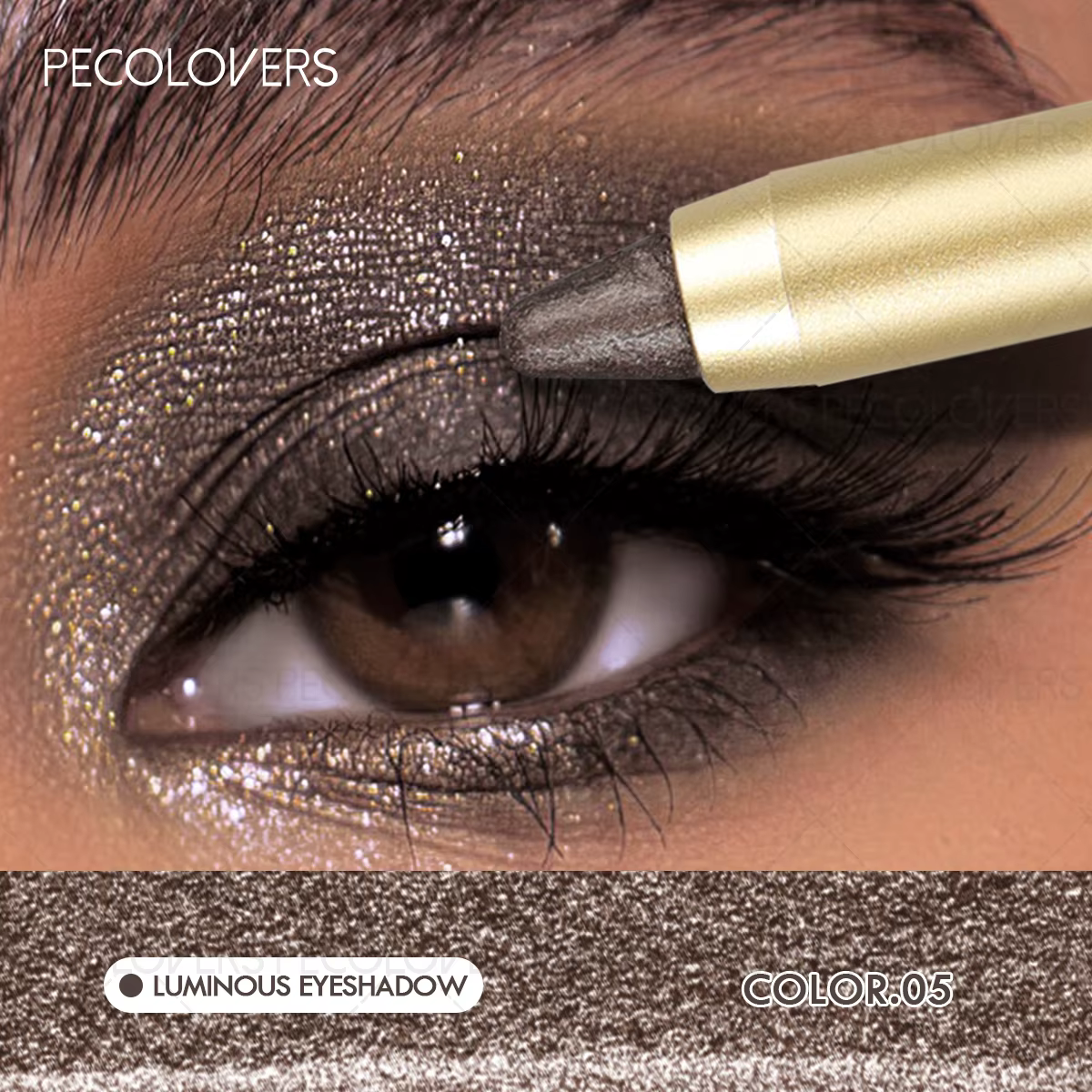 Bâton de fard à paupières anti-taches et imperméable, yeux à double extrémité avec bâton d'ombre, pi