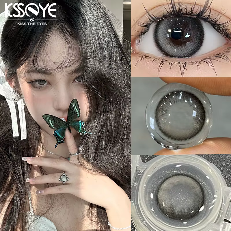 KSSEYE 1 paire de lentilles de myopie 0 ~-8.00 lentilles de Contact colorées avec degré haute qualit