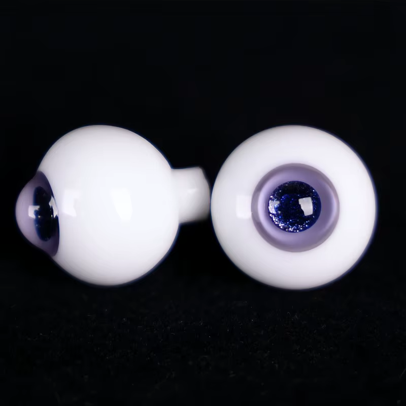 Yeux en verre de 10/12/14 mm, yeux simulés, violet, marron, bleu, pour la fabrication de poupées, pe