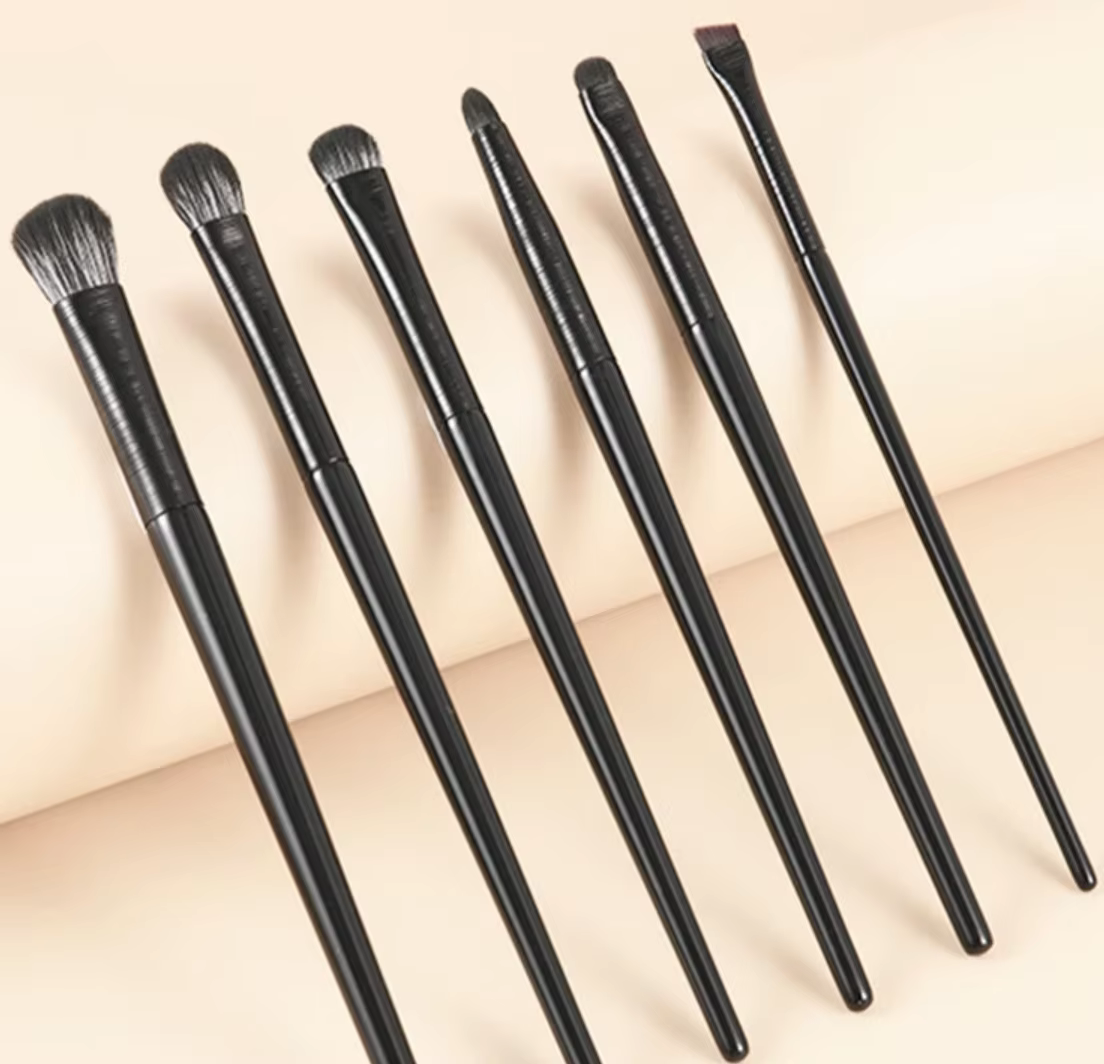 Ensemble de pinceaux de maquillage pour les yeux, 6 pièces, professionnels, doux, pour le contour, l