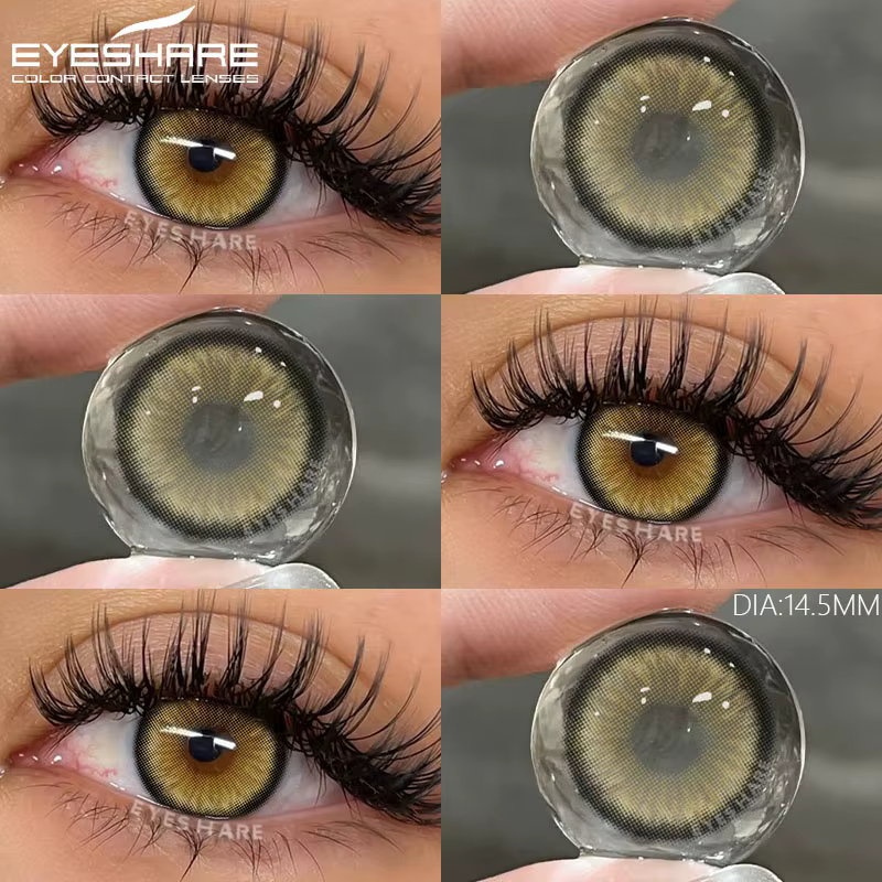 EYESHARE 1 paire de lentilles de Contact de couleur pour les yeux lentilles pour les yeux bleus brun