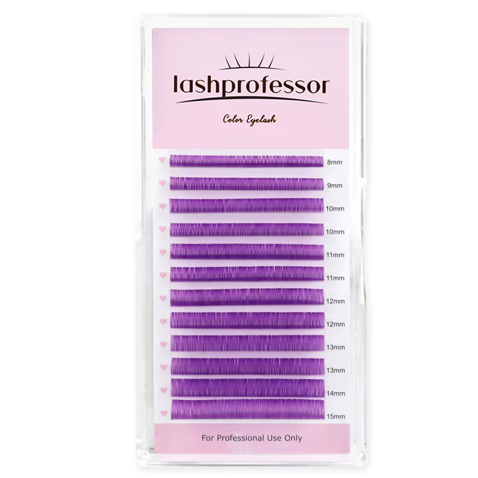 Extension de cils structurels ents, faux cils, bleu violet rose blanc jaune vert marron rouge, vison