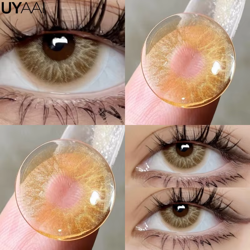 Lentilles de contact colorées UYAAI pour la beauté des yeux, lentilles bleues pour le maquillage des