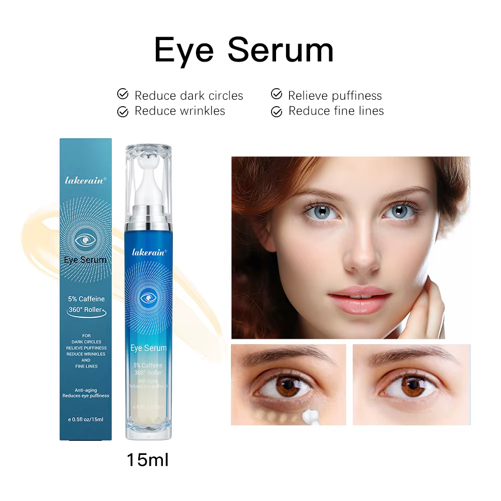 Sac pour les yeux crème dissolvant 5% caféine Peptide sérum pour les yeux hydratant sous les yeux ro
