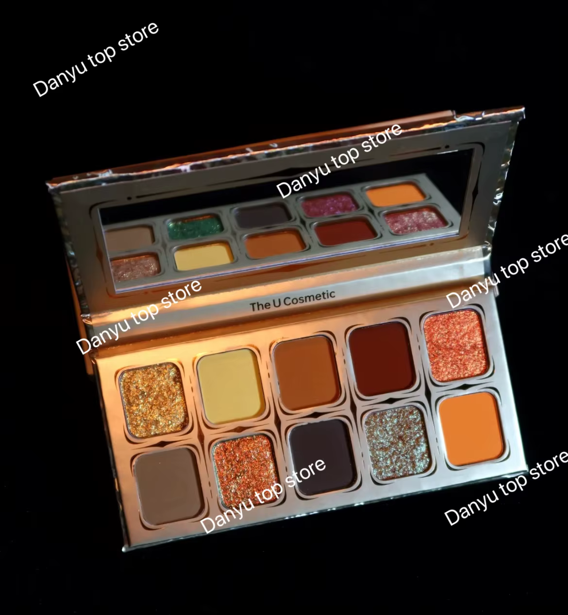 Palette de fards à paupières U Cosmetic Dusk Sands 10 couleurs, mat, nacré, caméléon, rose gold, maq