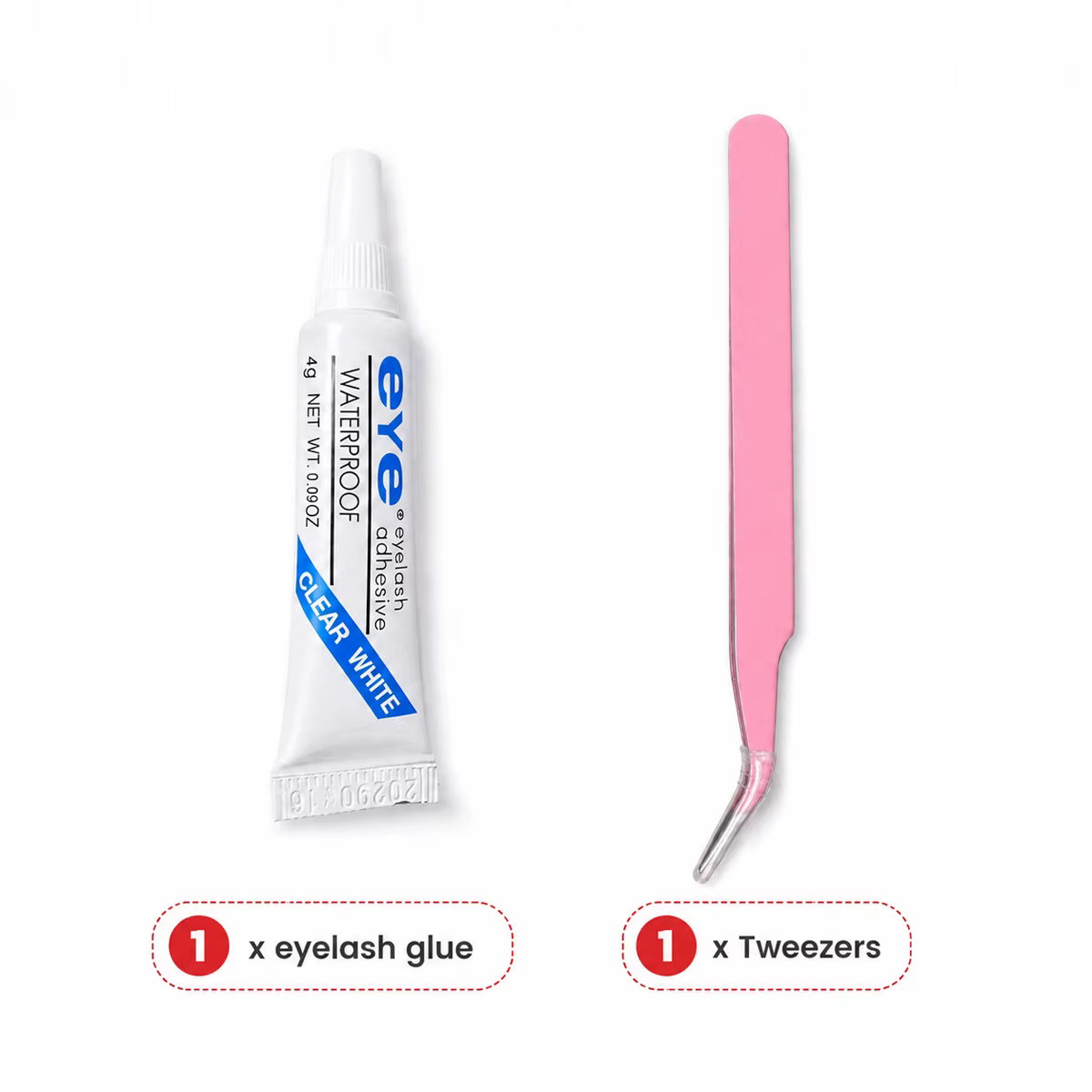 Colle pour faux cils, adhésif imperméable et longue durée, avec pince à cils, pour une application f