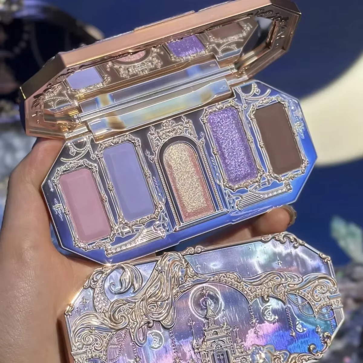 Flower Knows – Palette de fards à paupières, fraise, Rococo, clair de lune, sirène, bijou, 5 couleur