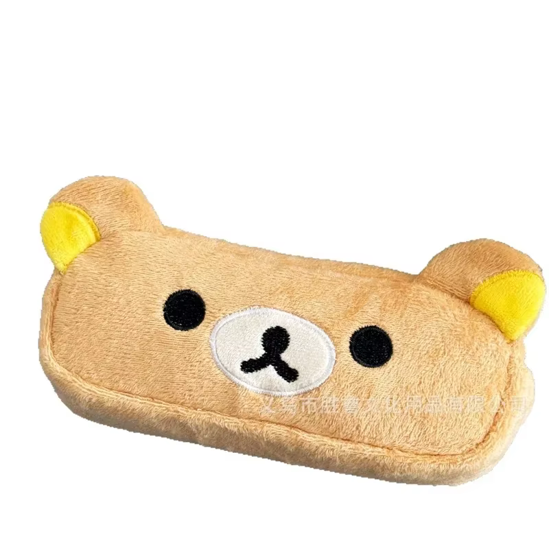 Étuis à crayons Kawaii Rilakkuma pour enfants et filles, pochette à crayons mignonne en forme d'ours