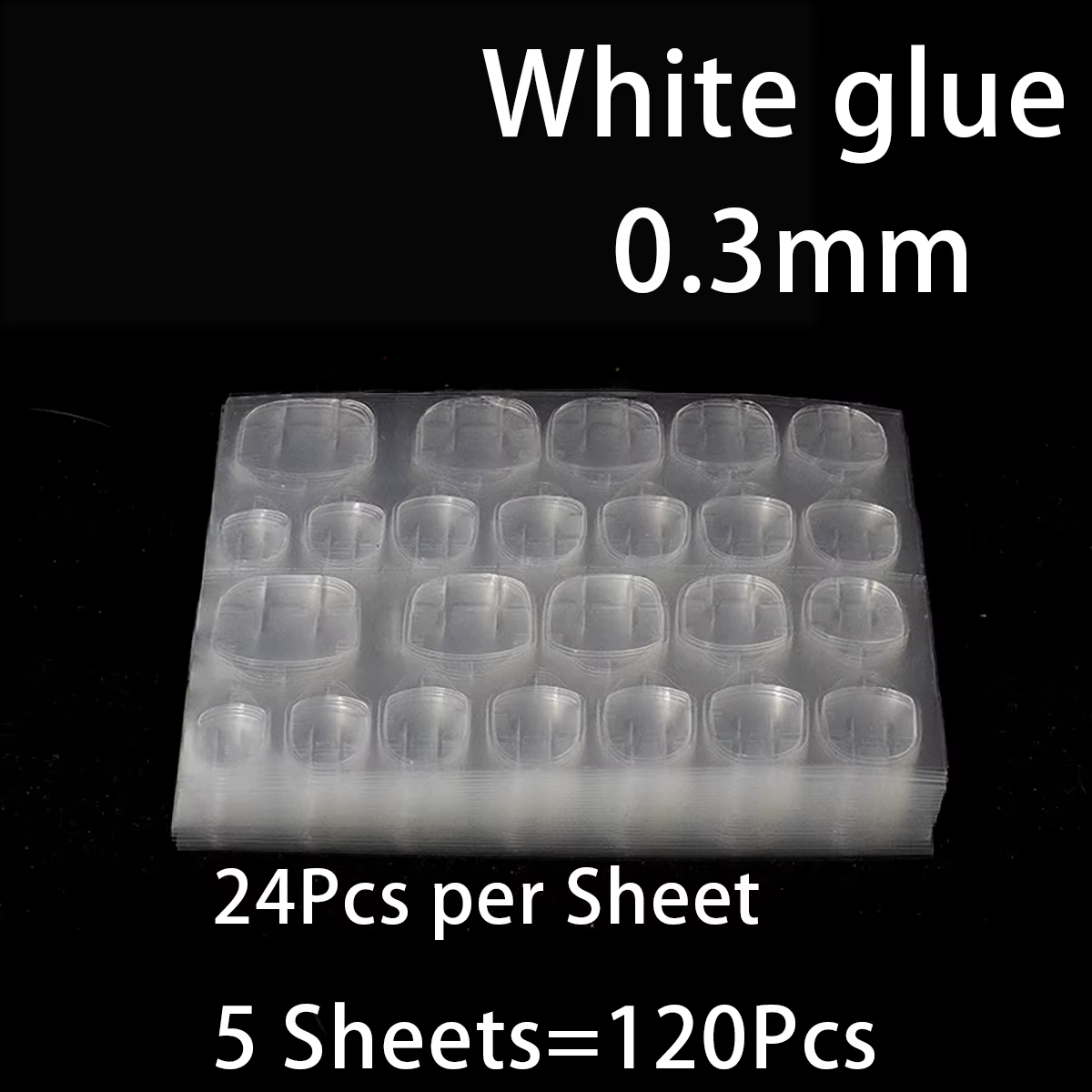 120 pièces faux ongles autocollant Transparent Double face bandes adhésives autocollants presse sur