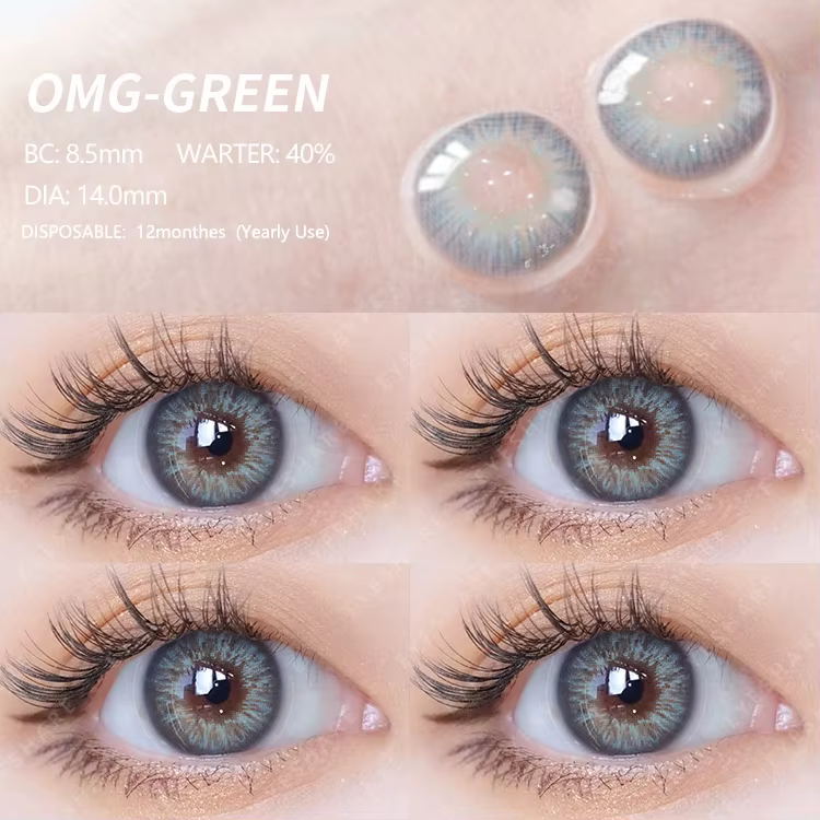 EYESHARE 1 paire de lentilles de contact colorées lentilles pour les yeux verts naturels lentilles d