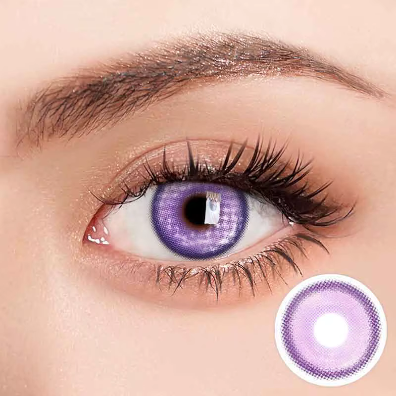 1 paire de lentilles roses d'utilisation de 1 an, Contacts oculaires colorés Anime pour maquillage C