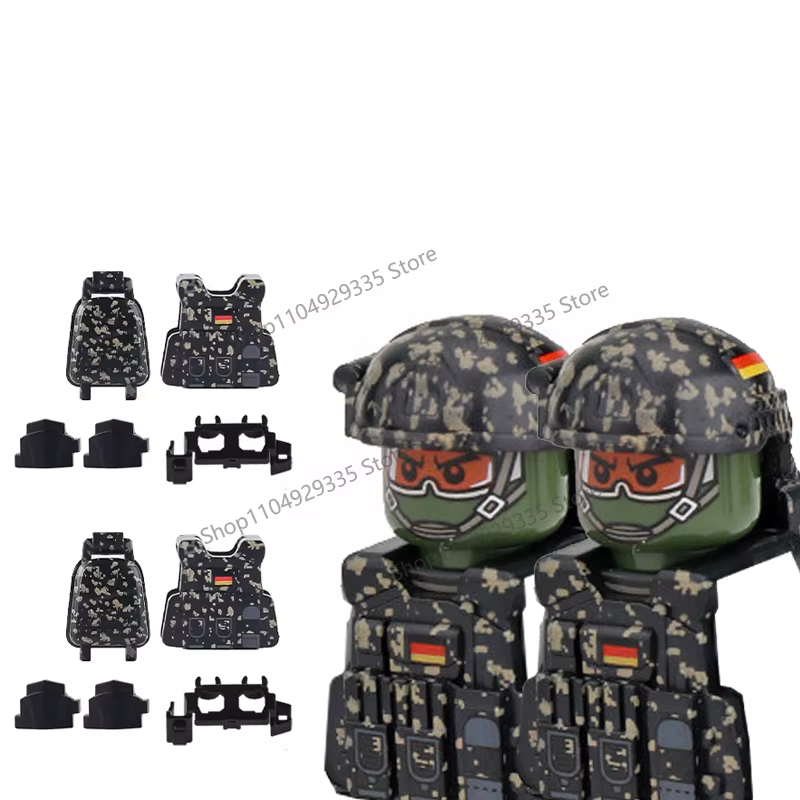 Figurine de soldat militaire de la Seconde Guerre mondiale, blocs de construction, forces spéciales,