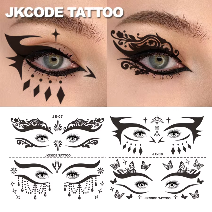 Autocollants de tatouage pour les yeux Ramadan-Party-Eye Shadow - 4 types de kits de fards à paupièr