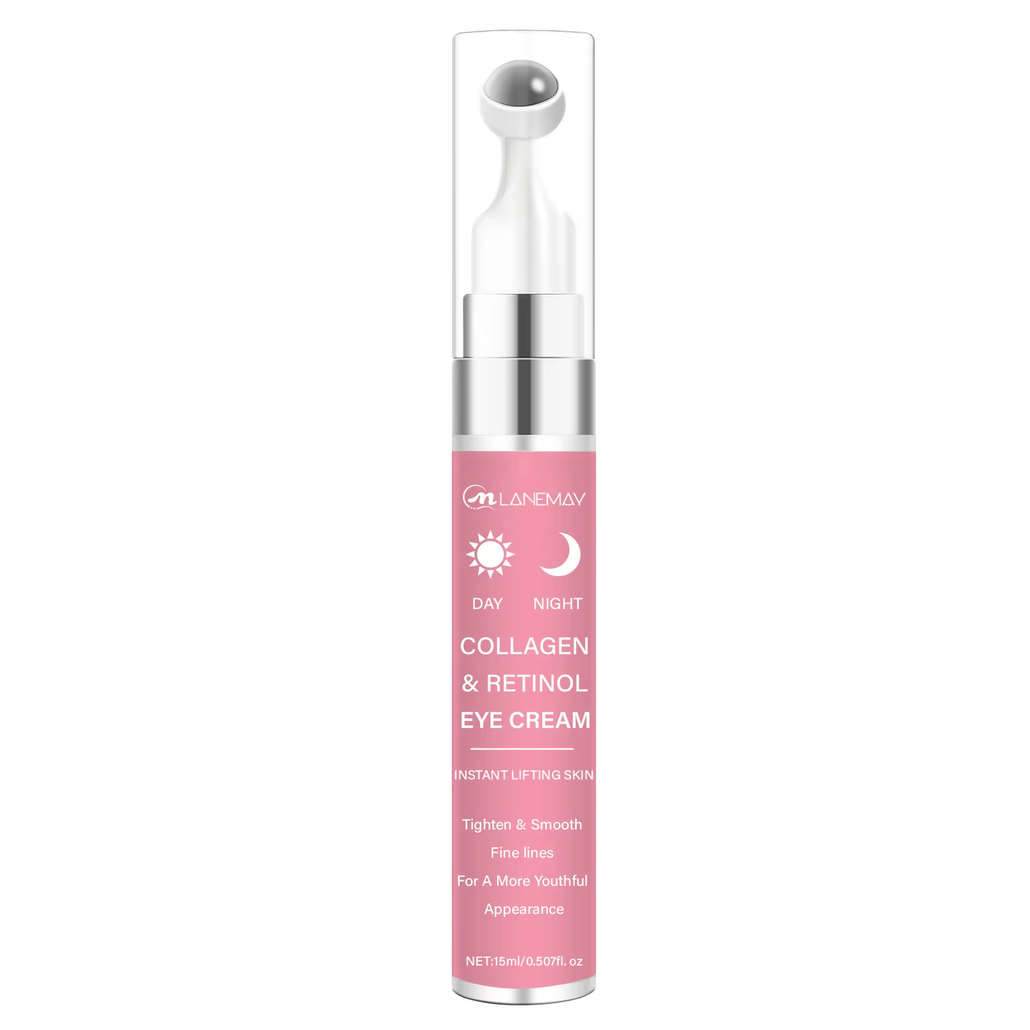 Crème pour les yeux de jour et de nuit roll-on au collagène rétinol pour anti-cercles foncées, poche