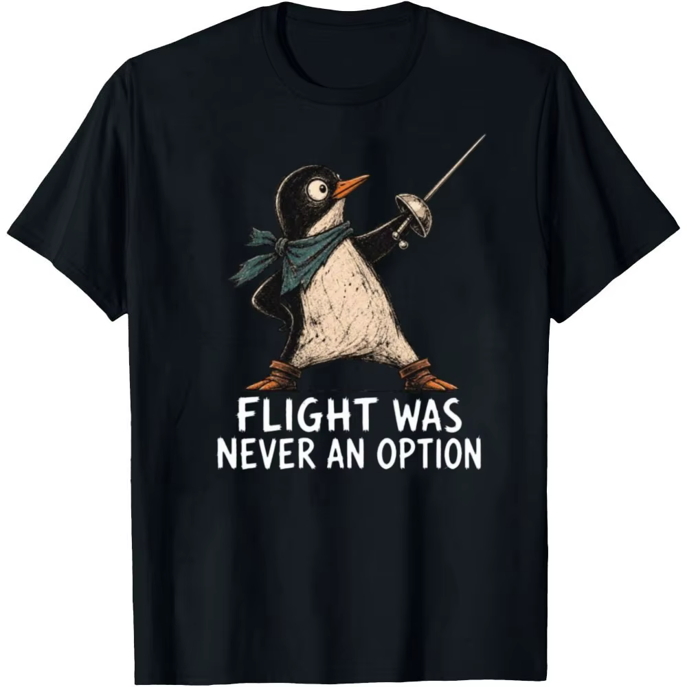 T-shirt drôle à motif pingouin pour hommes et femmes, humoristique et sarcastique, à manches courtes