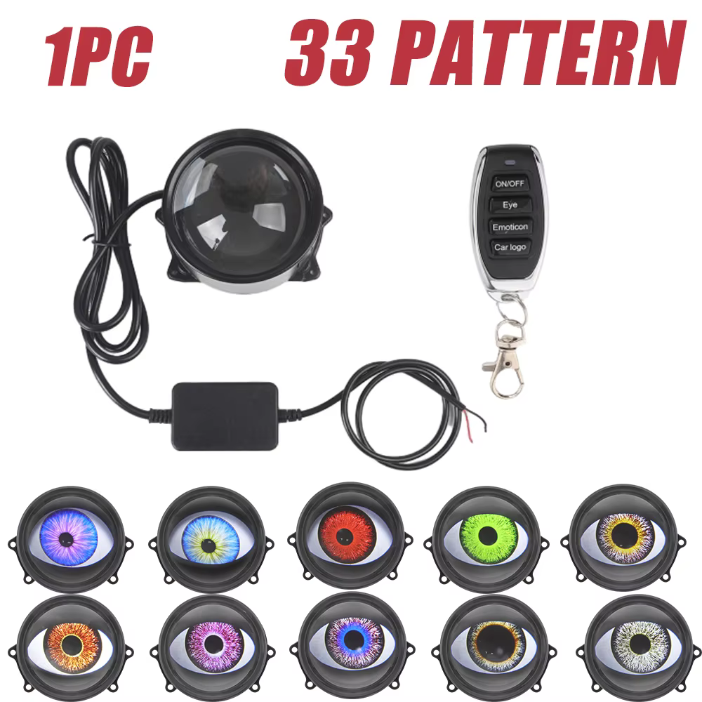 Yeux de démon dynamiques pour projecteurs de phares, lentilles de 3 pouces, yeux de démon pour feux 