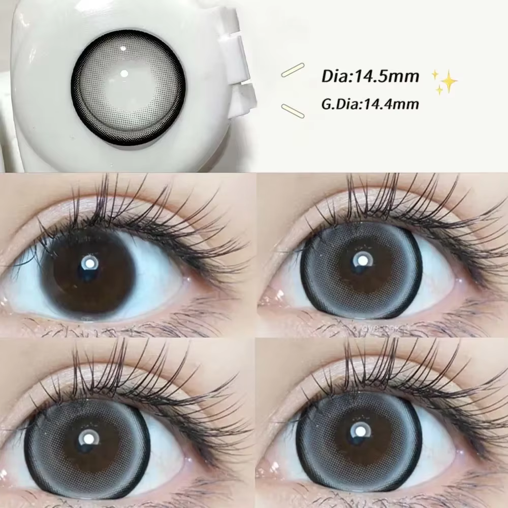 OVOLOOK-2PCS/paire grandes lentilles série perle lentilles de Contact de couleur pour les yeux bleu 