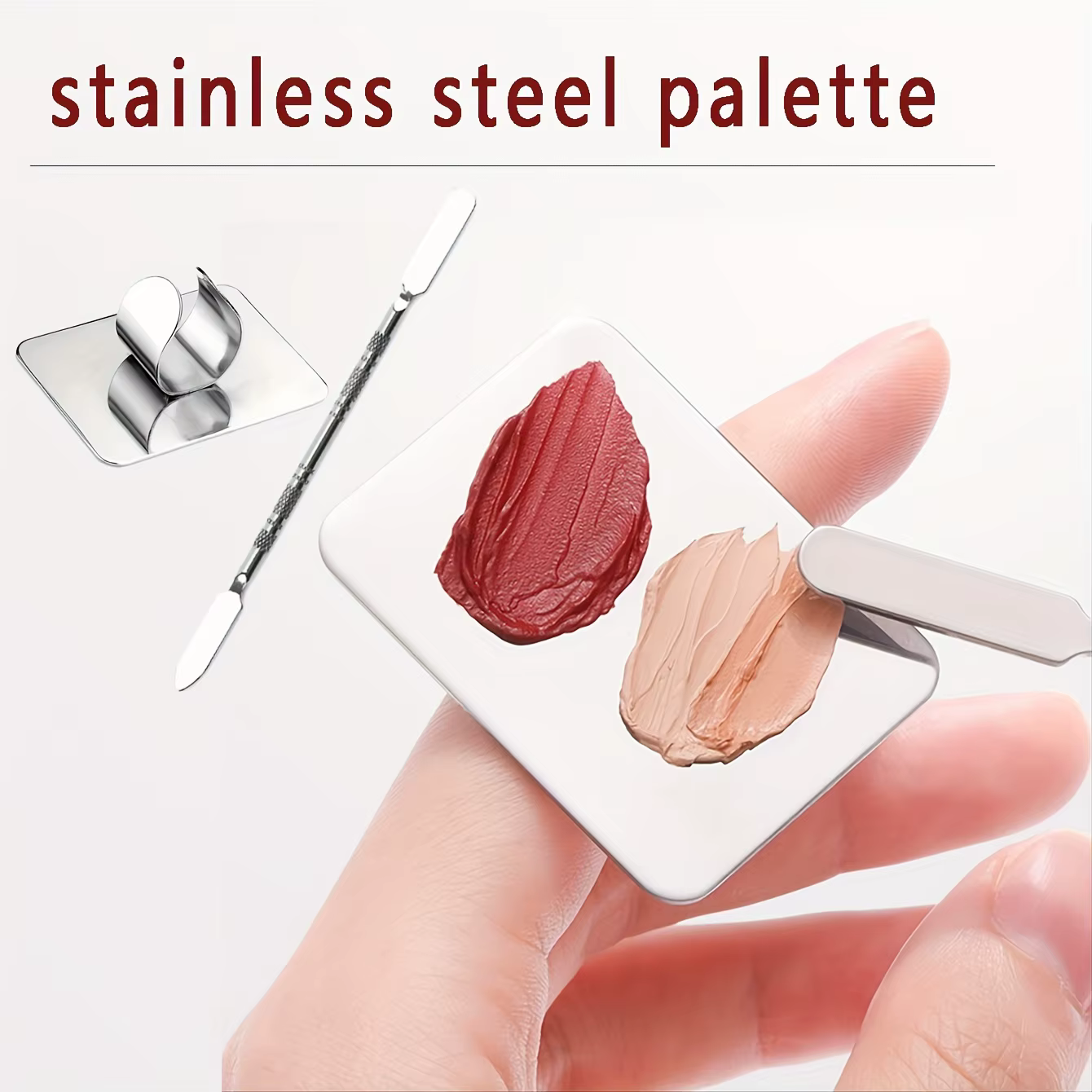 Palette de mélange de maquillage, Palette de spatule de maquillage KissDate avec spatule de fond de 