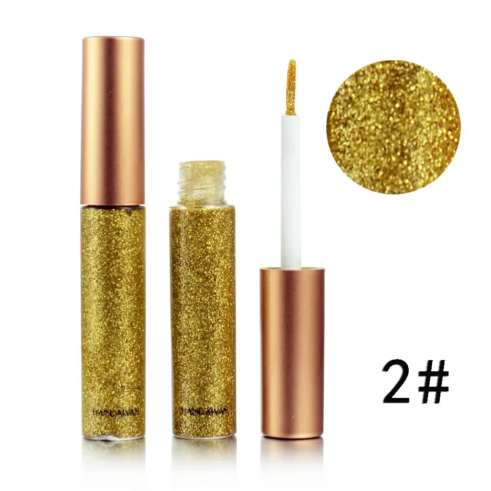 Eyeliner liquide à paillettes or blanc 10 couleurs, facile à porter, Eyeliner liquide imperméable, b