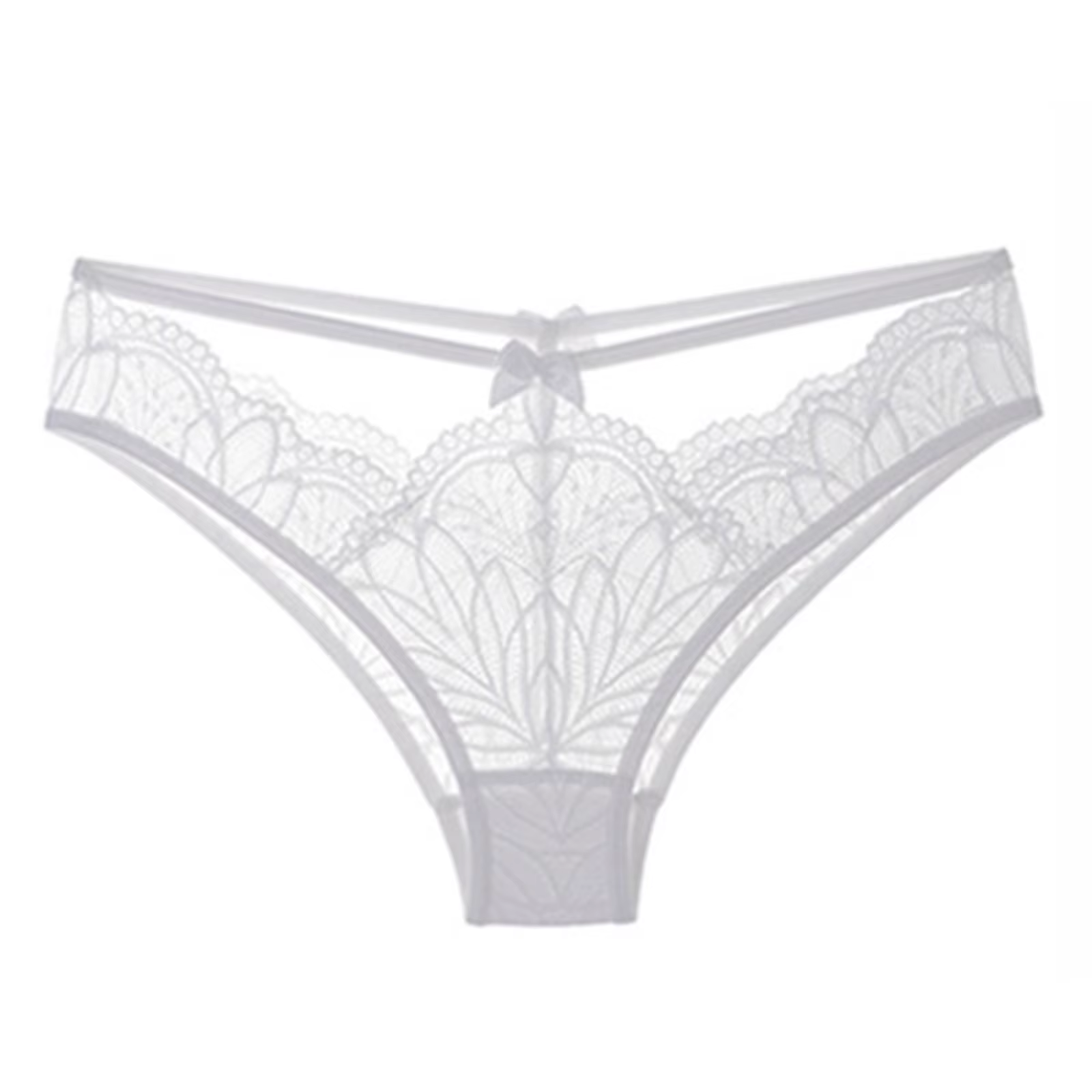Femmes taille basse string t-pantalon dames nœud papillon dentelle culottes dames creux taille basse