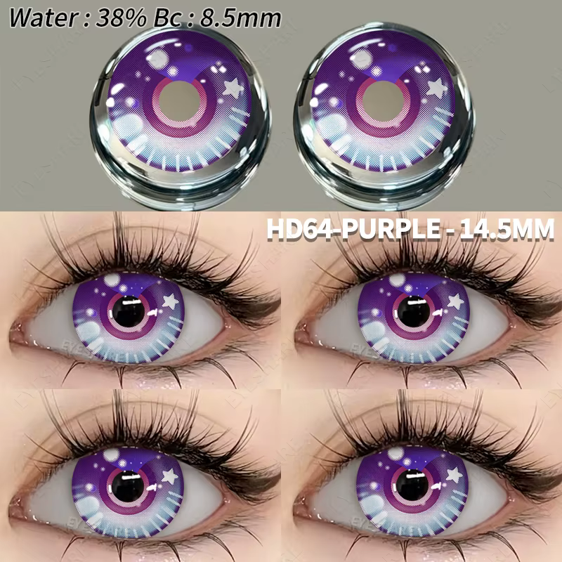 EYESHARE Halloween lentilles de contact couleur 1 paire mignon Anime Cosplay lentilles de contact ye