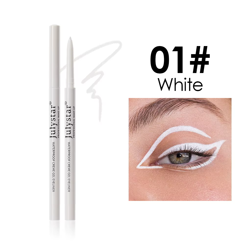 Crayon Gel Eyeliner Bleu Coloré Imperméable Crème Mat Longue Tenue Anti-Bavure Facile à Appliquer po