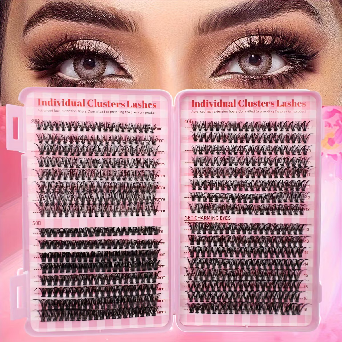 640 extensions de cils - Rouleau D, 9-18 mm, épaisseur 30D-80D, parfait pour les yeux de chat, les y