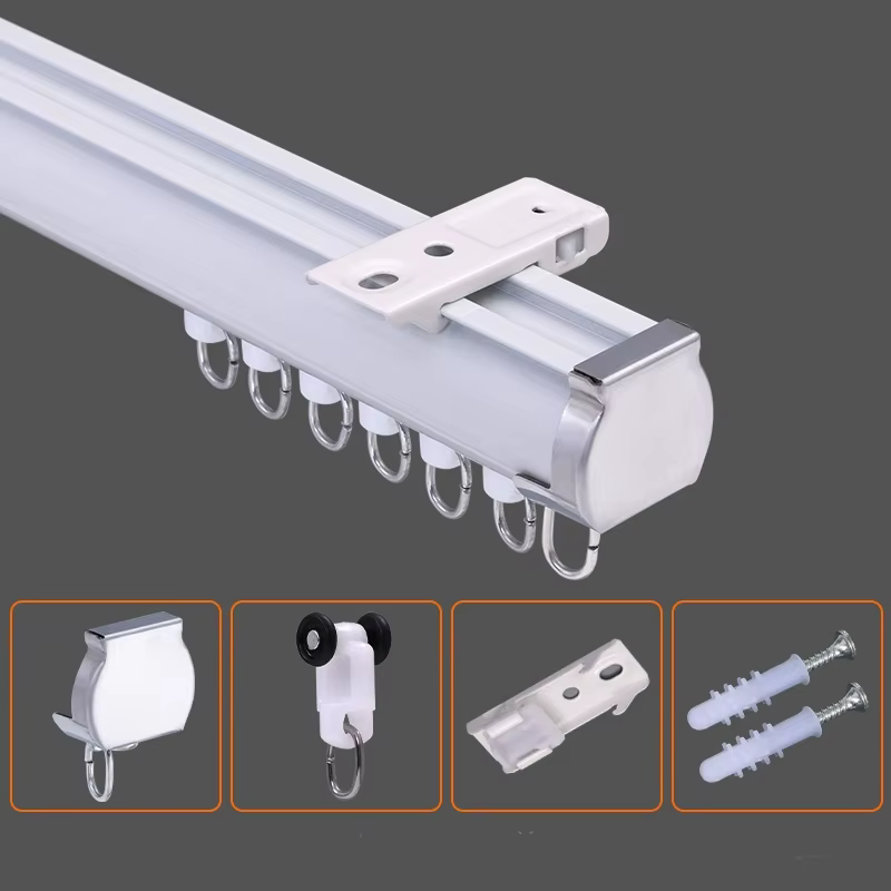 Espessura de rail en alliage d'aluminium épaissi 3,6 mm Installation au plafond simple et double fac