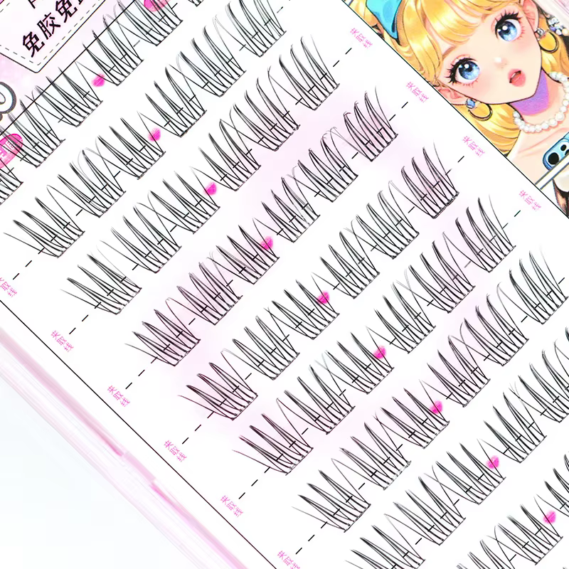 Cils sans colle de Style coréen pour filles, grande capacité, naturels, vaporeux, faciles à applique