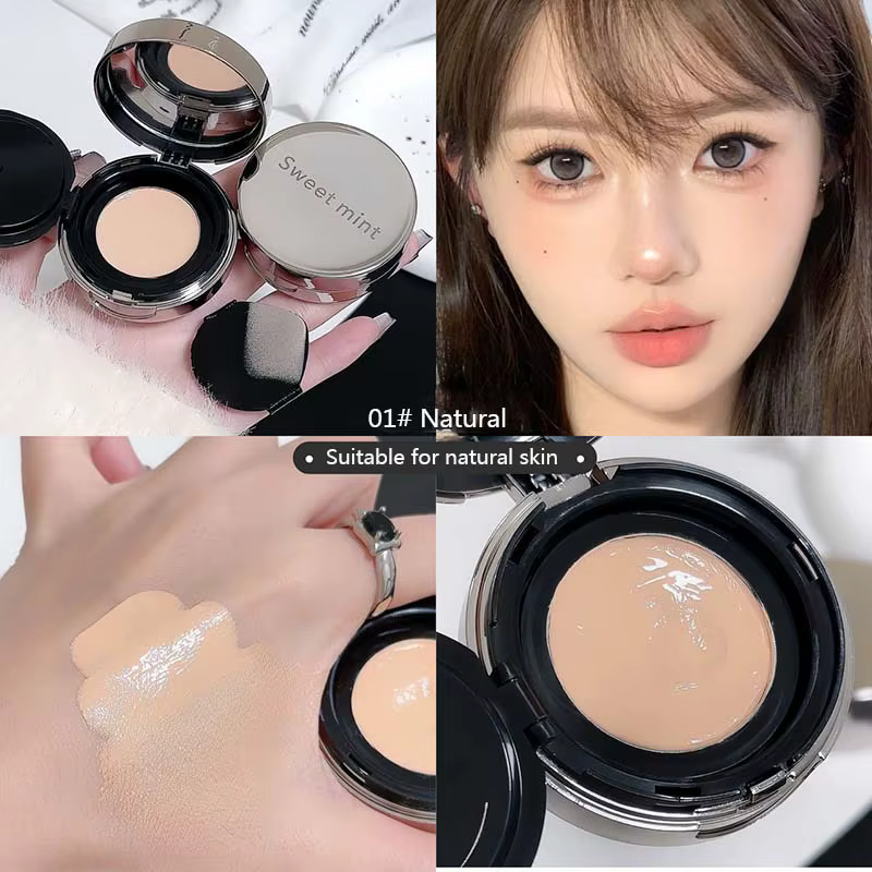 Crème de fond de teint hydratante à la menthe douce, base de maquillage en coussin d'air, éclairciss