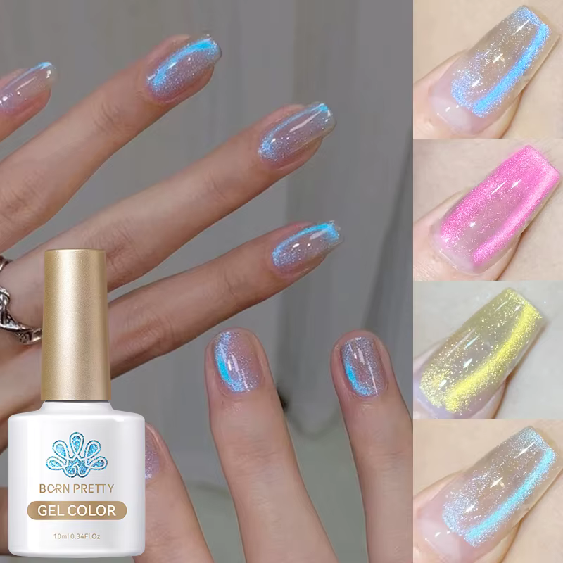 BORN PRETTY 10ml Auroras Cat Gel magnétique larmes d'anges cristal brillant comme un conte de fées t