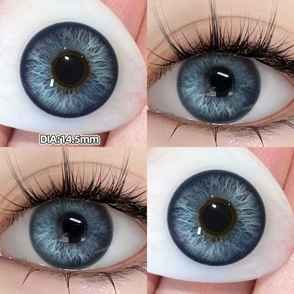 OVOLOOK-lentilles de Contact bleues pour les yeux mode couleur élèves beauté lentilles vertes lentil