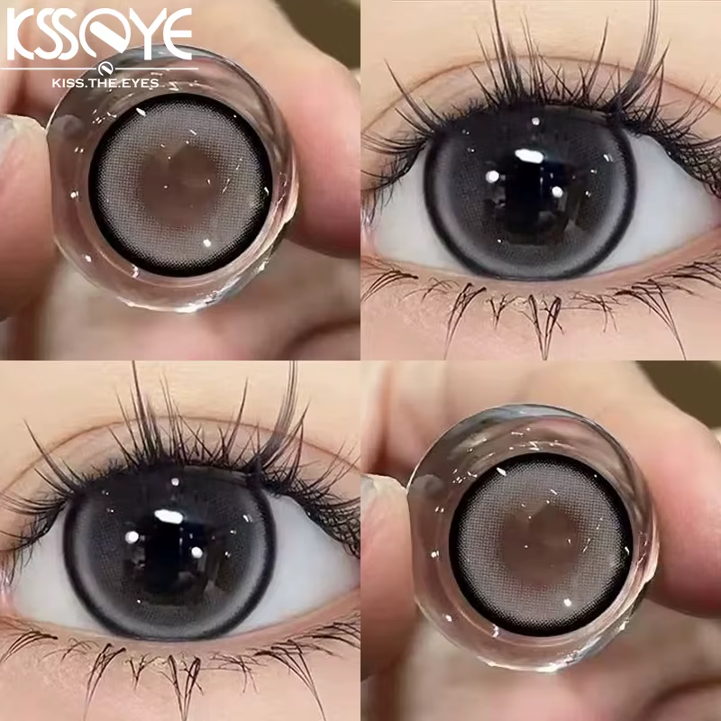 KSSEYE-Lentilles de Contact Colorées avec Dioptrie, Myopie, Yeux Naturels et Doux, miles, 1 Paire, O