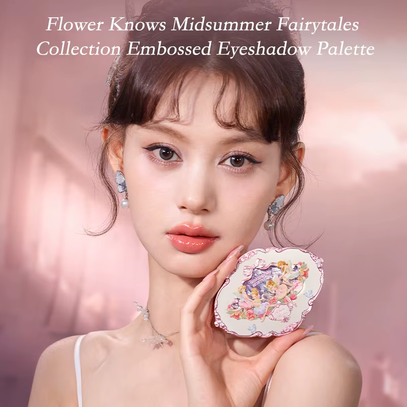 Palette de maquillage cinq couleurs en relief de la collection Flower Knows Midsummer Fairytales