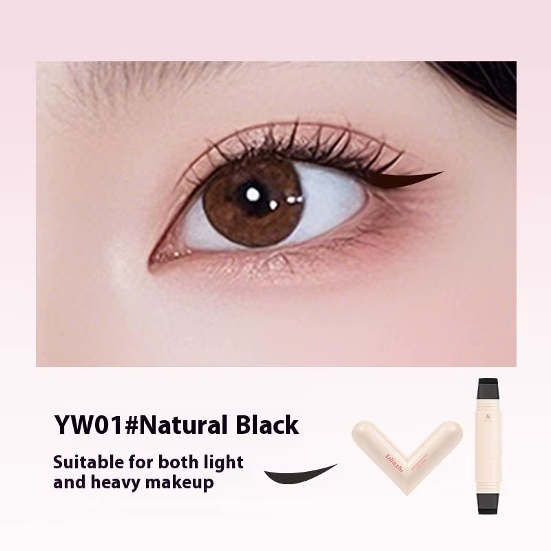 Tampon Eyeliner à Double tête, pochoir à revêtement ailé rotatif avec contour précis, stylo liquide 