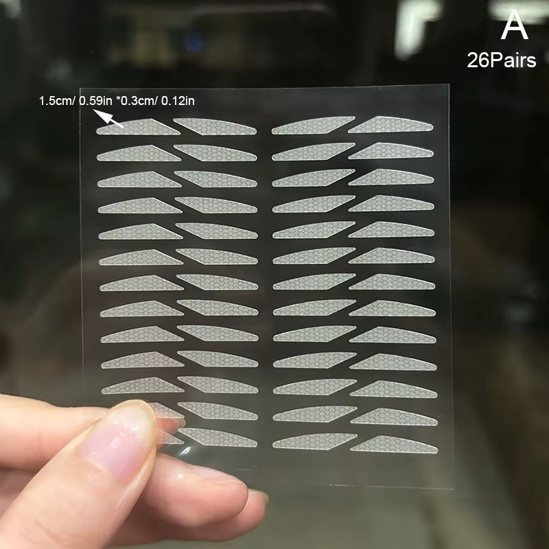 【SSummer10】1 feuille de ruban adhésif invisible pour paupières doubles - Transparent, auto-adhésif,