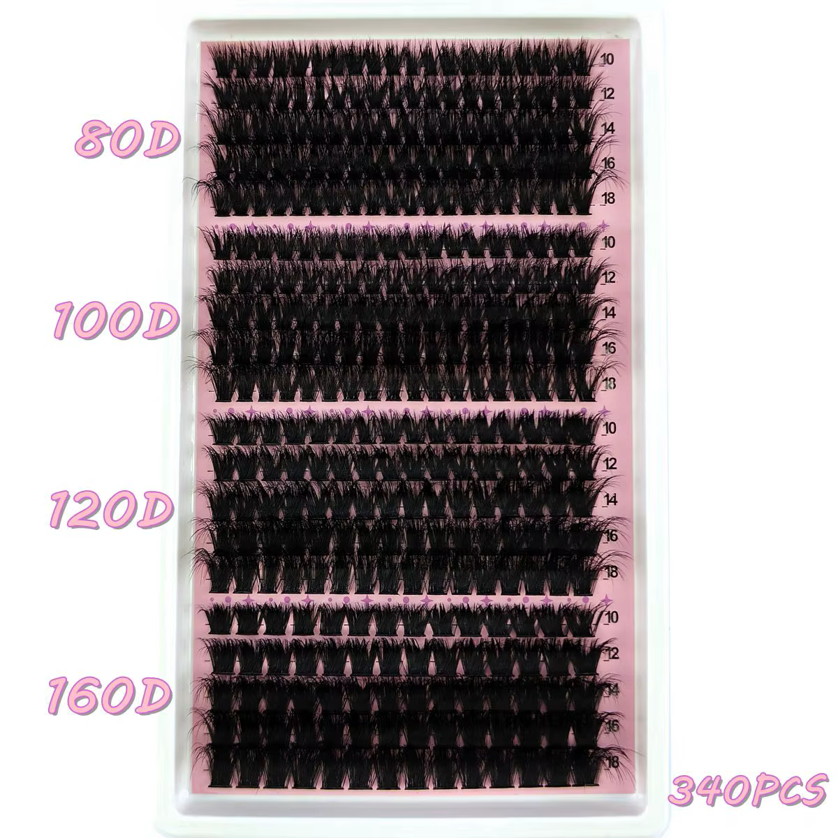 340/390 pièces 40D-160D mélange 5D moelleux cils individuels grappes Extensions faux cils bricolage
