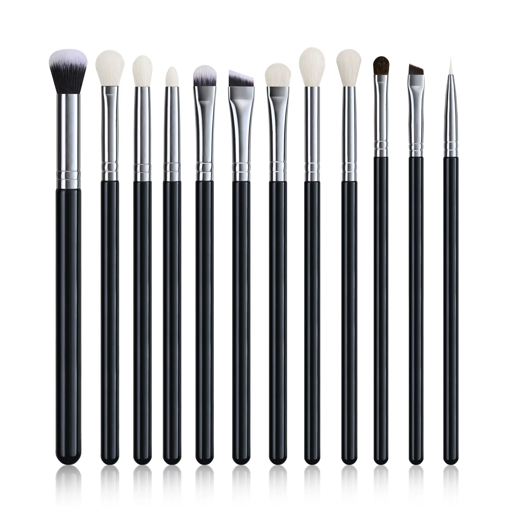Pinceaux de maquillage pour les yeux en poils de chèvre, ensemble de pinceaux de maquillage, mélange