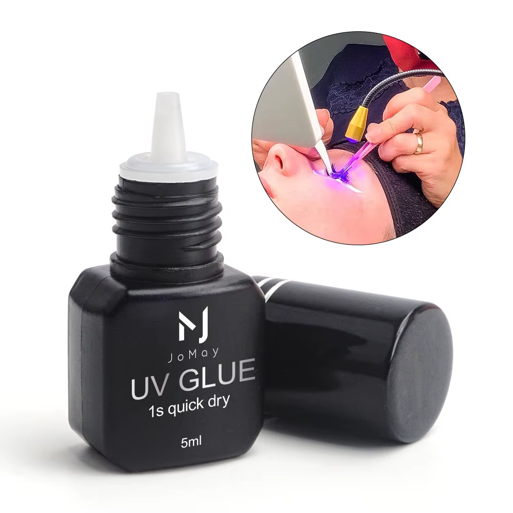 Colle UV pour cils, outils de maquillage, étanche à l'eau, séchage rapide en 1 seconde, fournitures