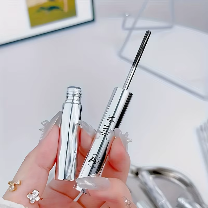 Mascara à tête de brosse en spirale imperméable, Tube en acier, longue durée, facile à appliquer, ad