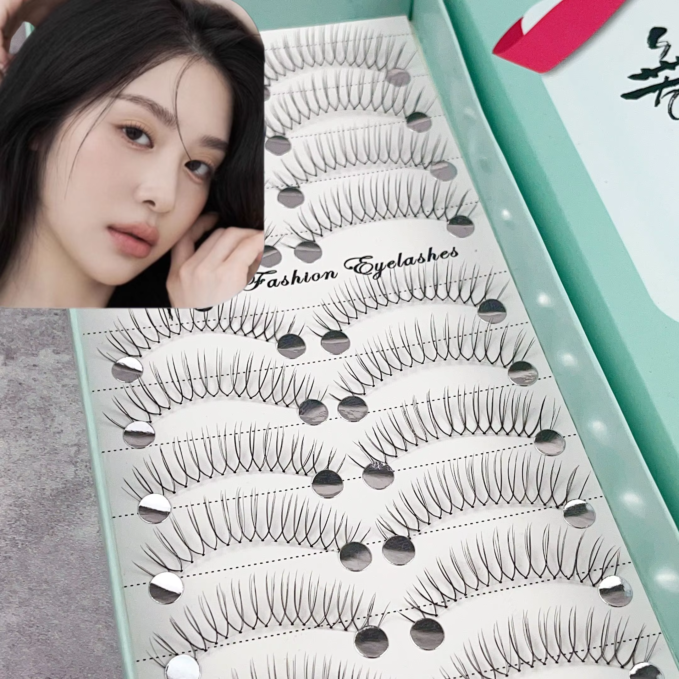 10 paires de faux cils Style Anime 11Mm recourbés en forme de C épaisseur 0.07 sans déformation