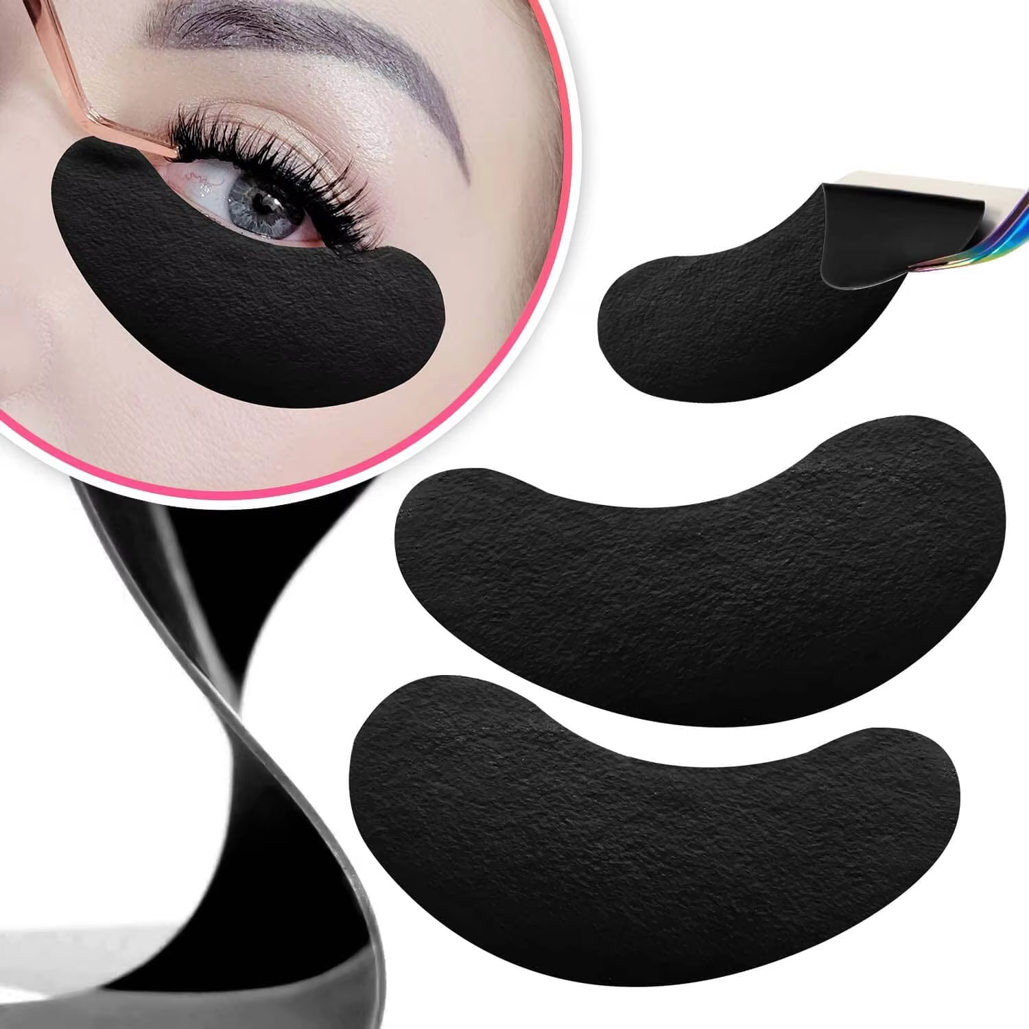 Veyes Inc Extensions de cils sous les coussinets pour les yeux pour lampe UV Veyelash 50 paires de p