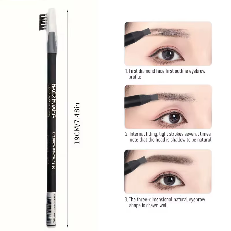 Pochoir rehausseur de sourcils avec positionnement de tatouage, tête de brosse à sourcils, ligne bla
