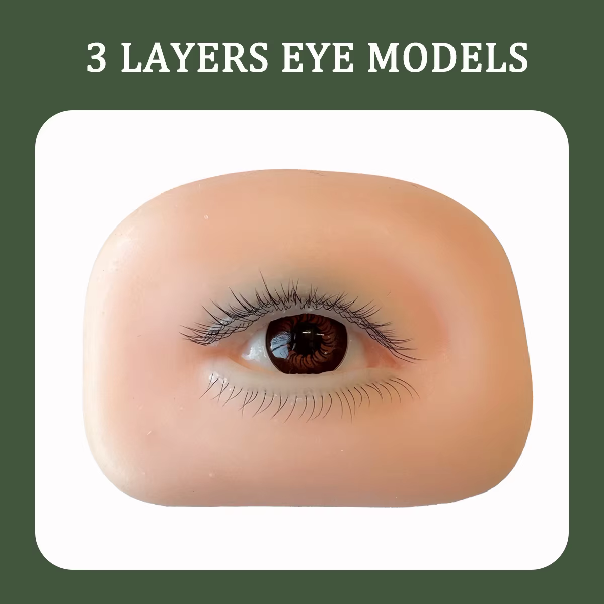 Mannequin de faux cils 3D très réaliste, tête de poupée plate, outil de pratique de maquillage corée