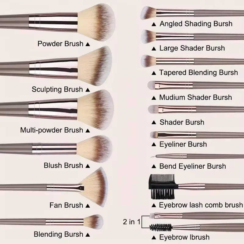 Ensemble de pinceaux de maquillage pour femme, fond de teint, fard à barrage, surligneur, doux, moel